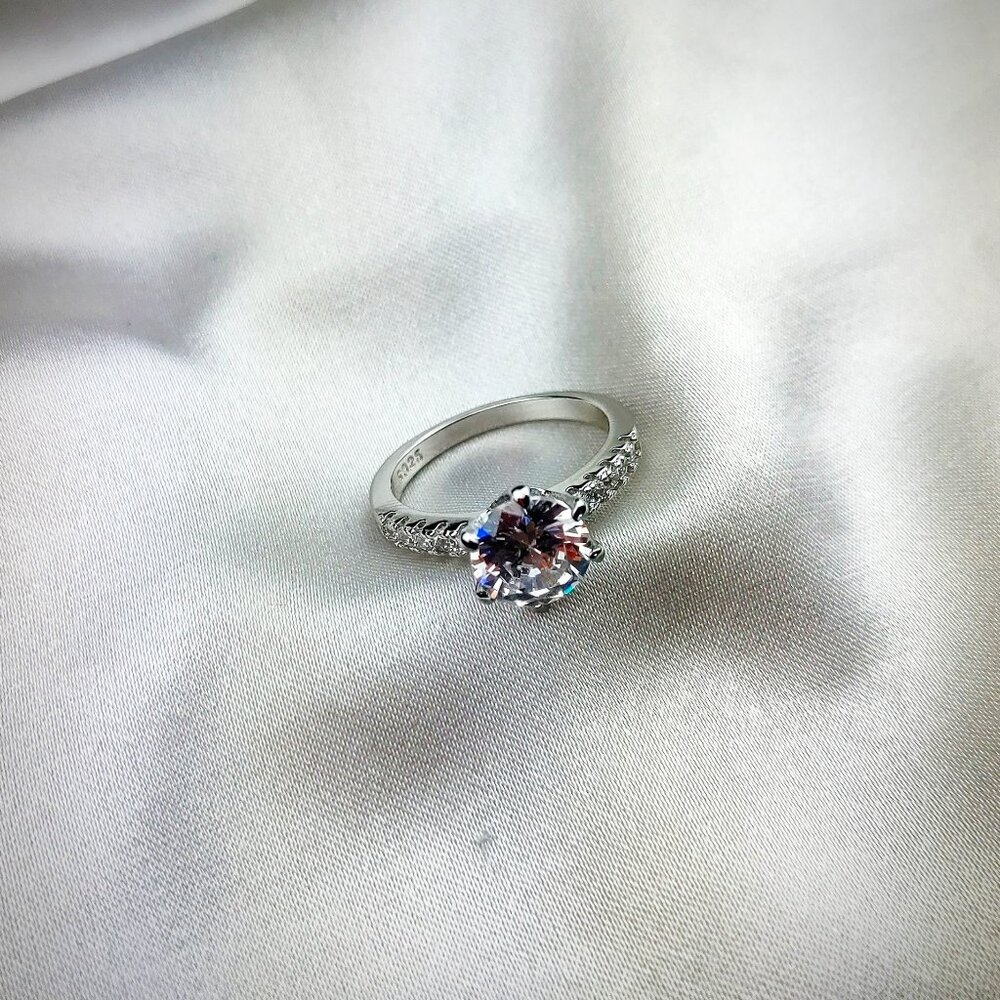 Sterling Silver Engagement Ring